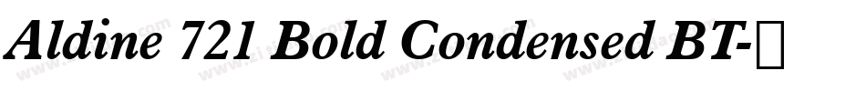 Aldine 721 Bold Condensed BT字体转换
